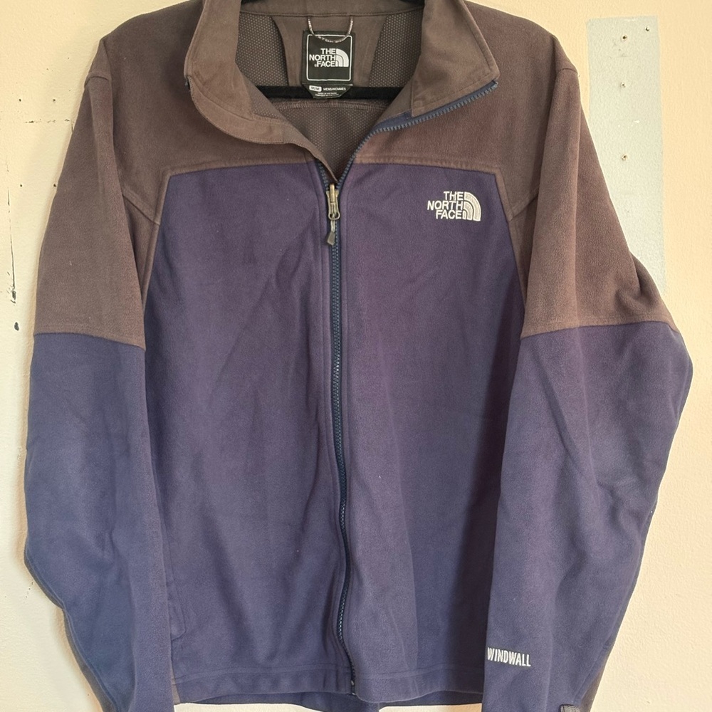 The North Face Men’s Two-Tone Navy & Brown Fleece Jacket